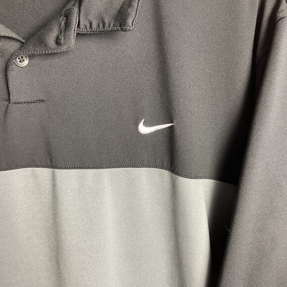 Nike Golf Dri Fit Standard Fit Quarter Button Patron Tequila Black and Grey XL - Picture 5 of 12